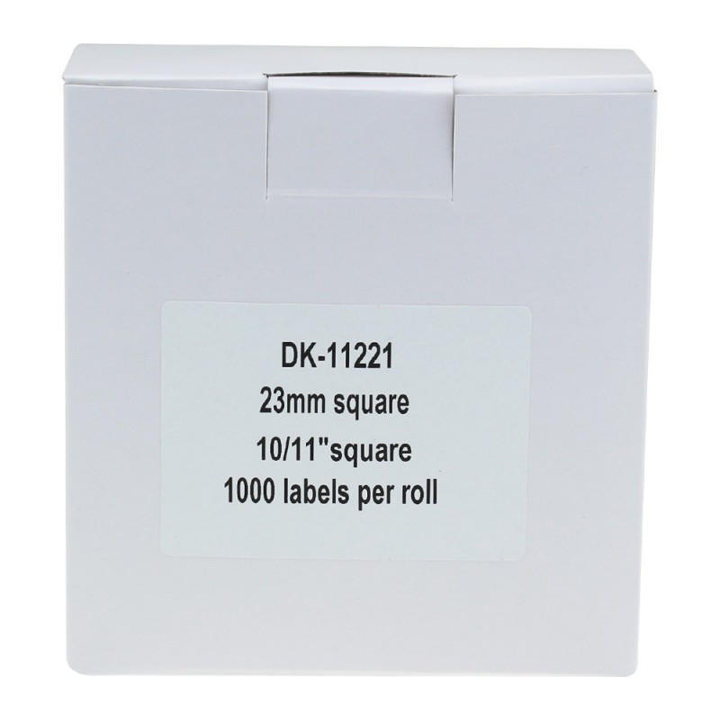 Compatible Brother White Address Labels DK-11221 23mm x 23mm (Pack Of 20)